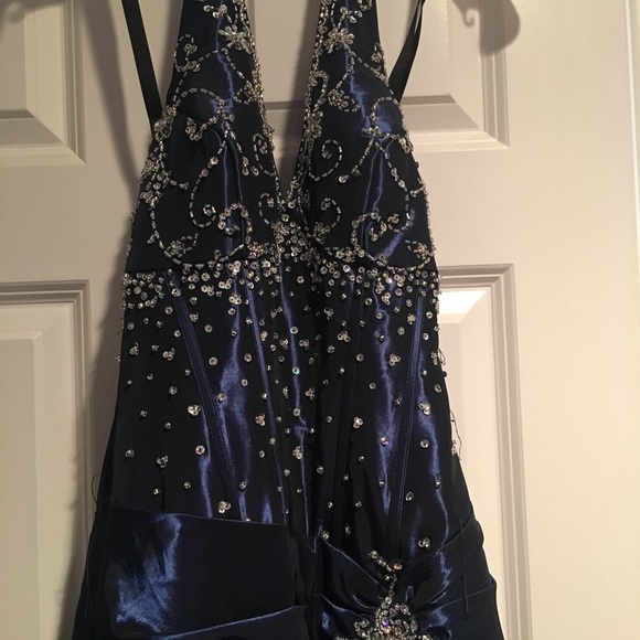 Mori Lee Prom Dress- Royal Blue Size 0 - Picture 5 of 6